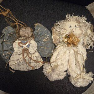 Mop Angel & Wooden Angel, Cute, Decorative